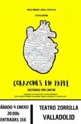 4 de Enero<br>CORAZONES EN PAPEL.